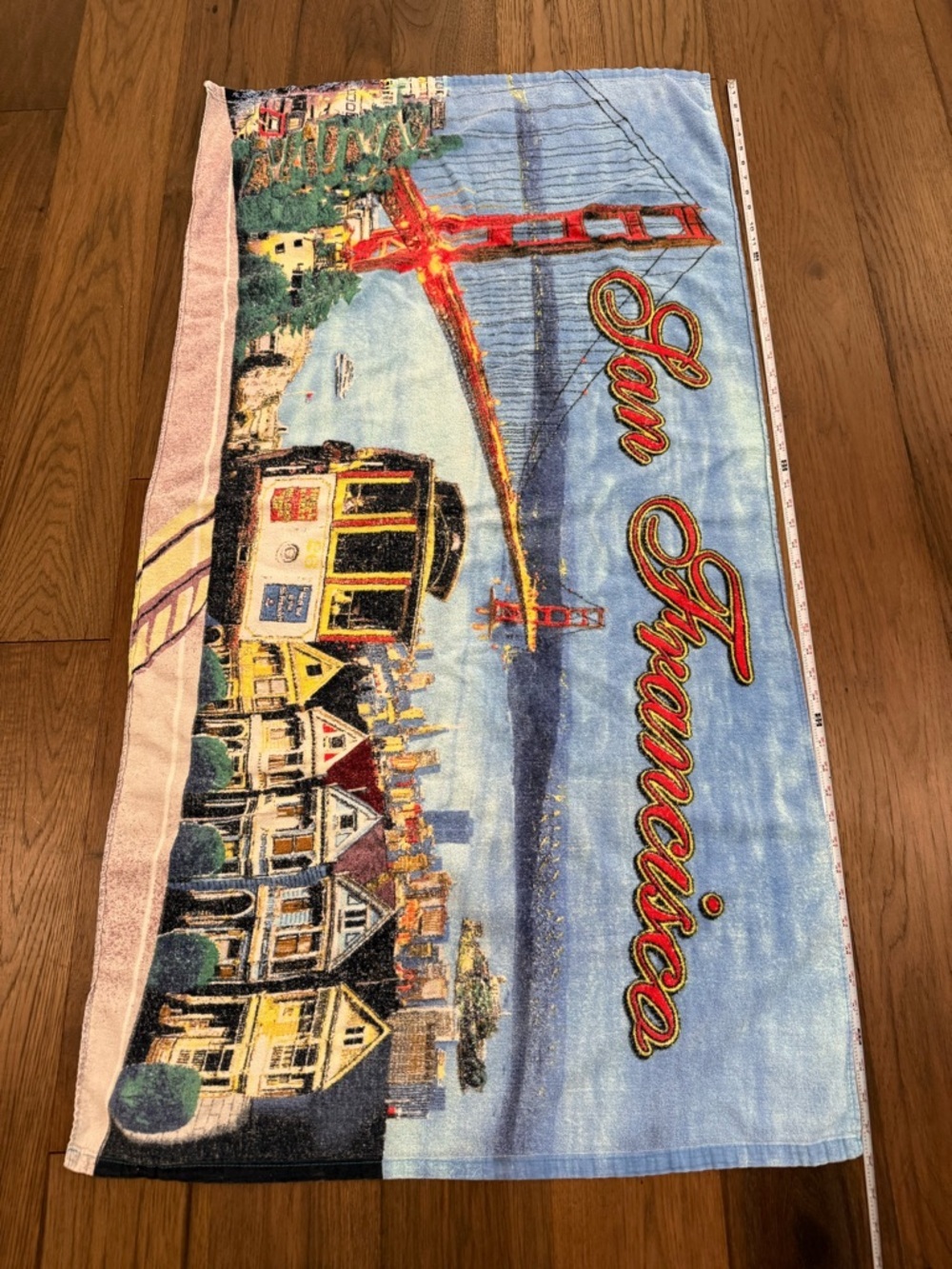 San Francisco Souvenir Beach Towel - Golden Gate Bridge & Painted Ladies